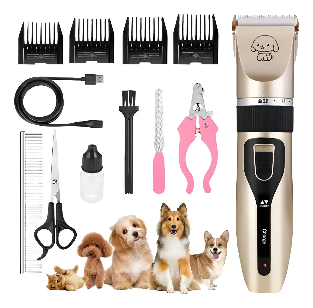 SET CORTAPELOS HIGIENE DE MASCOTAS