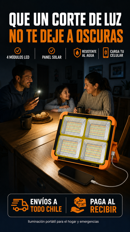 Q - Foco Solar Portátil Led Cuadrado