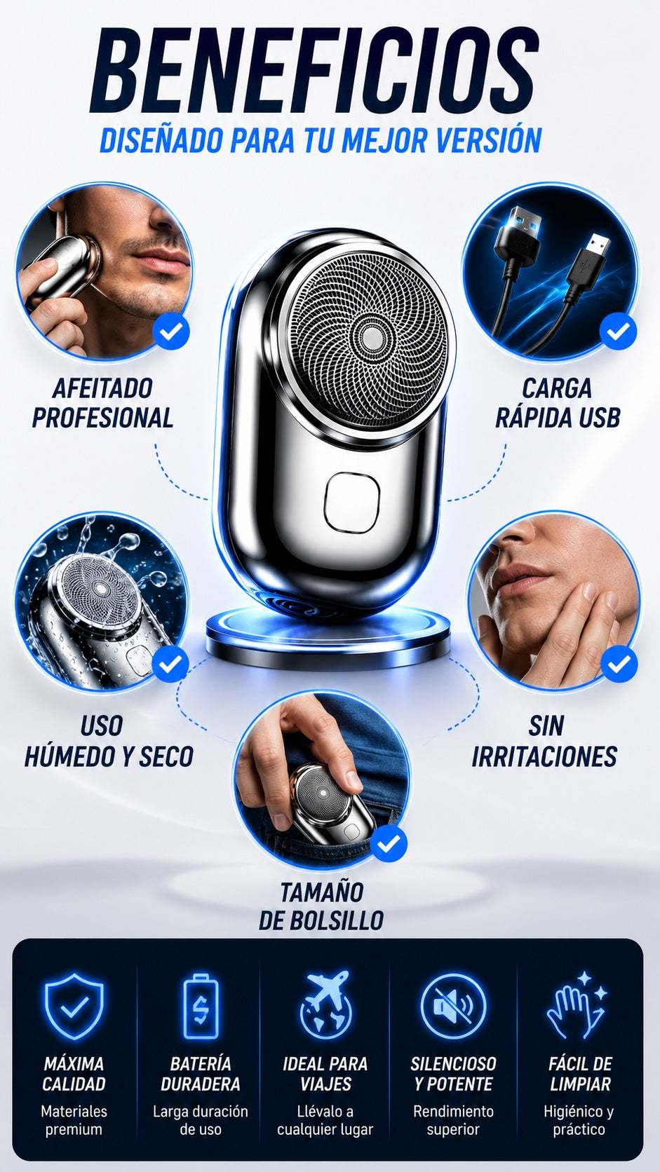 Mini Afeitadora Portátil Recargable  ™