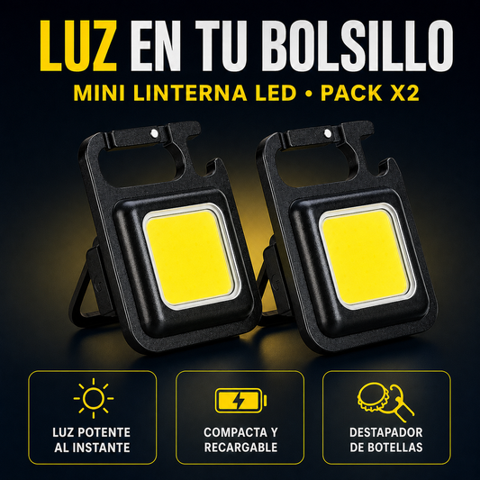 Llavero linterna LED destapador