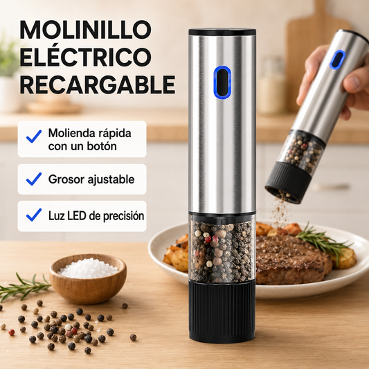Molinillo De Pimienta Y Sal Recargable